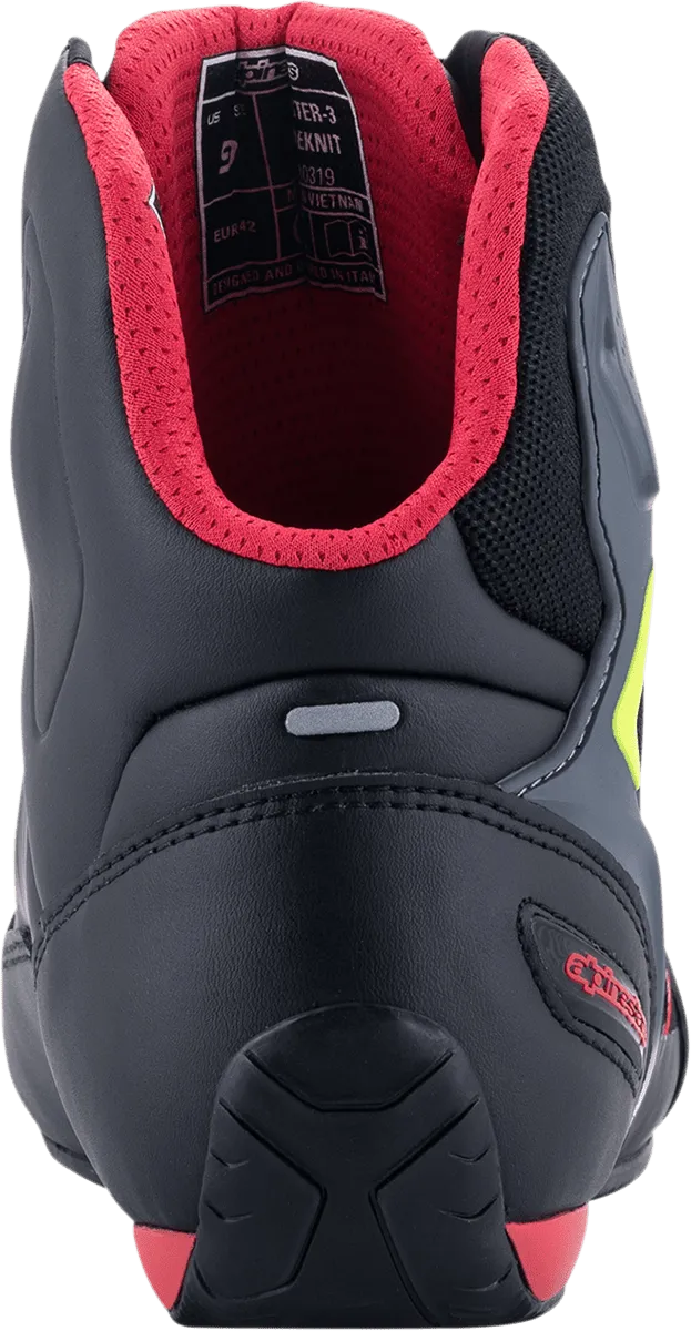 ALPINESTARS Faster-3 Rideknit Shoes - Black/Red/Yellow - US 9 25103191369