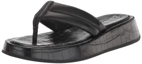 Circus NY by Sam Edelman Laina Black Fashion Soft Thong Slip On Platform Sandals