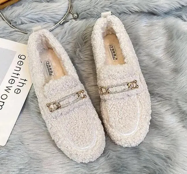 Luxury Lambswool Women's Loafers