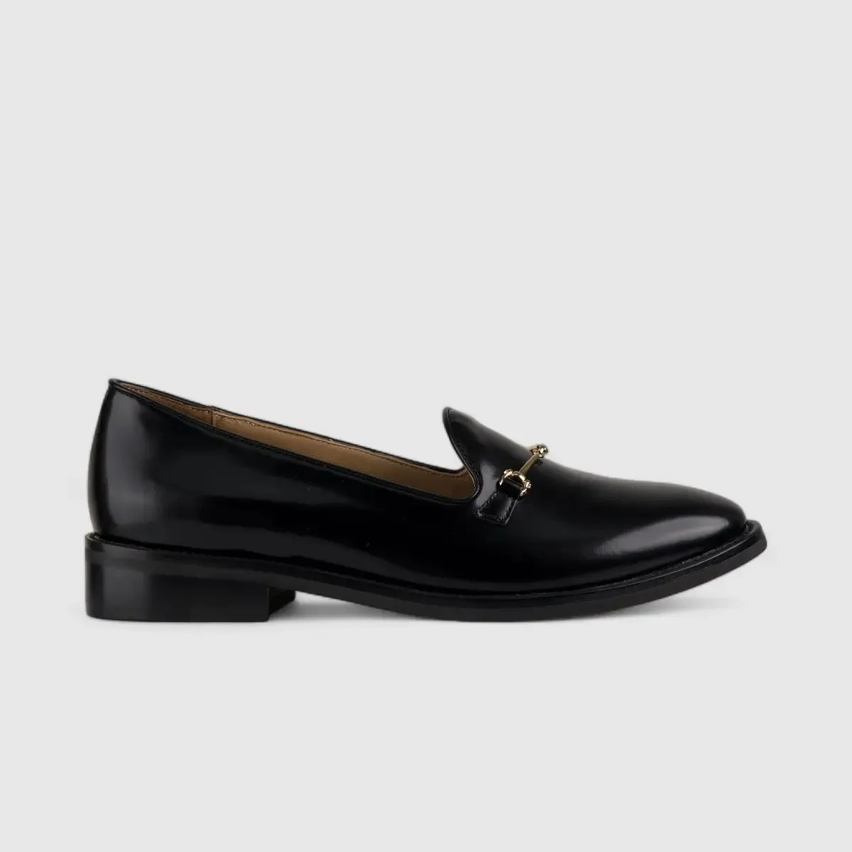 Morbido Leather Moc Pump Loafer Black NSH500-18
