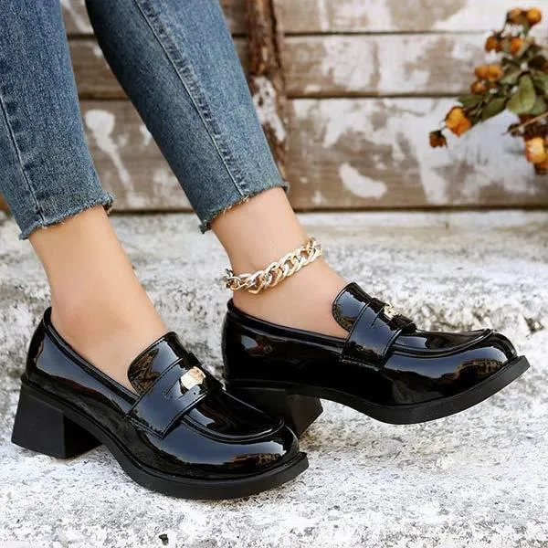 Women's Vintage High Heel Loafers 74038444C