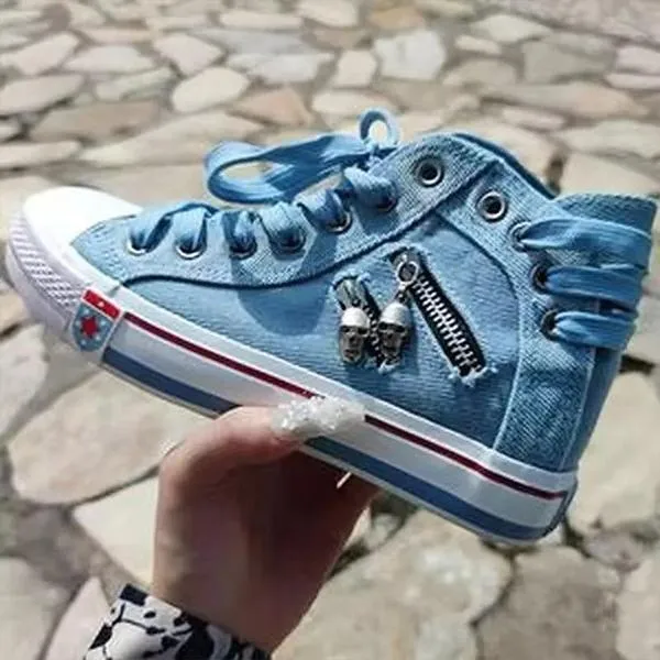 Women'S Vintage Zipper Sneakers 65603380C